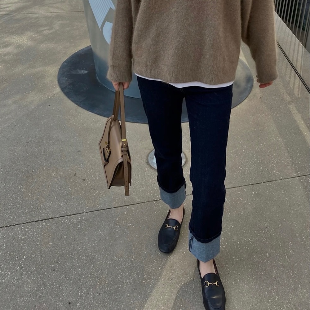 GUCCI black Jordaan leather loafer